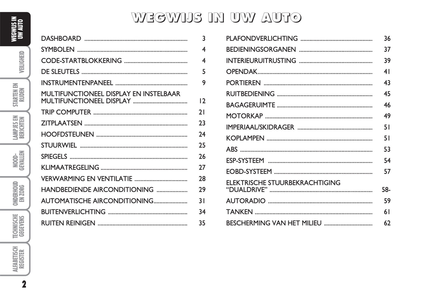 2008-2016 Abarth 500 Gebruikershandleiding | Nederlands
