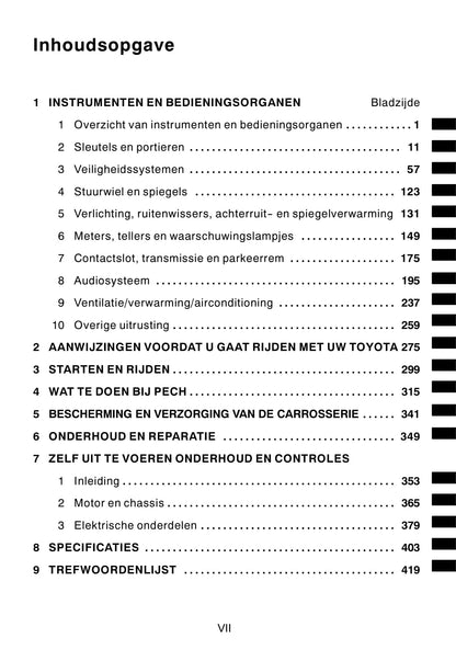 2006-2008 Toyota Avensis Owner's Manual | Dutch