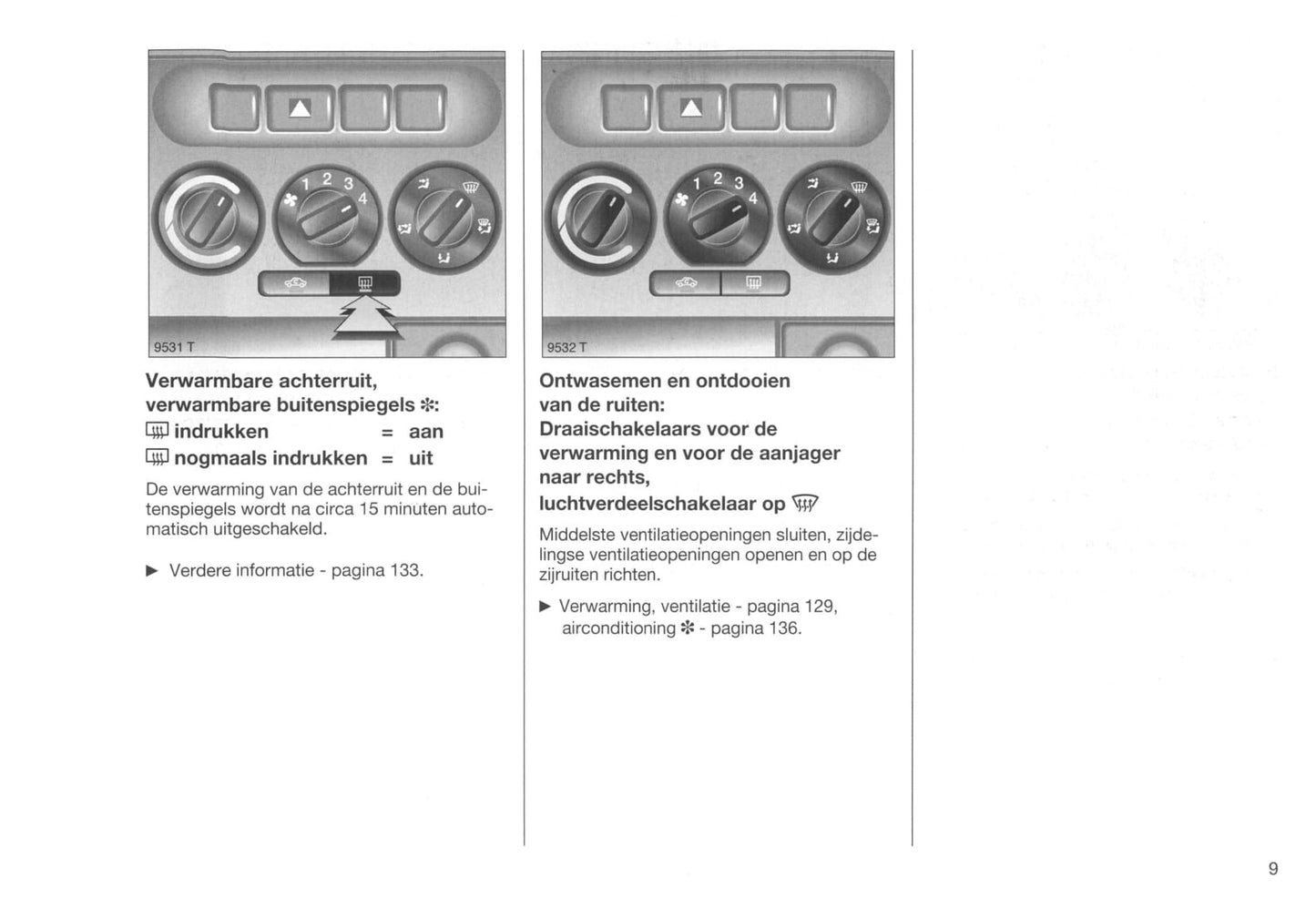 1999-2001 Opel Zafira Owner's Manual | Dutch