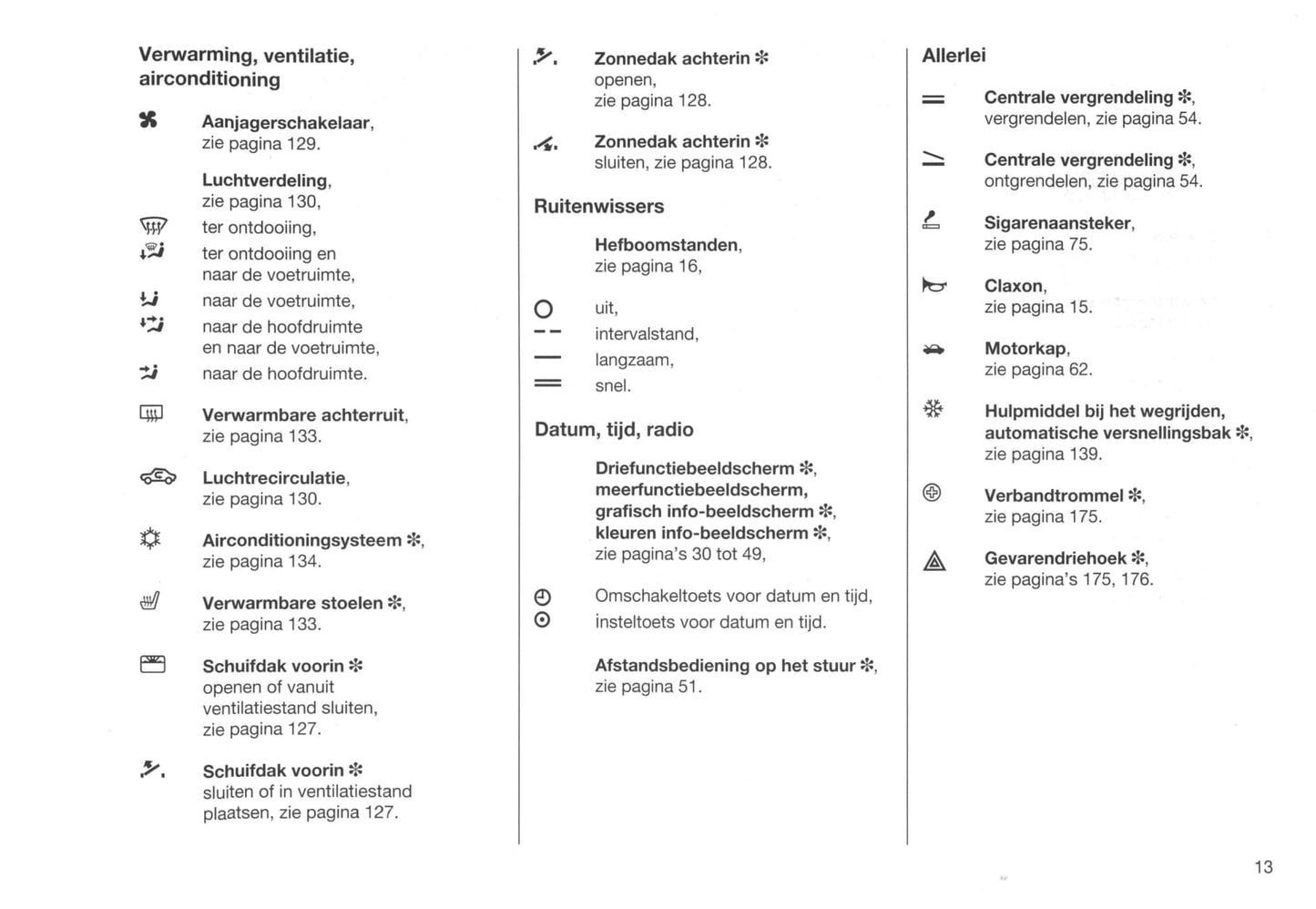 1999-2001 Opel Zafira Gebruikershandleiding | Nederlands