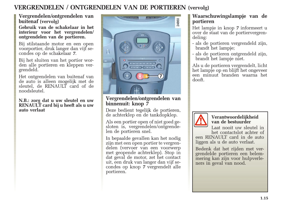 2005-2007 Renault Clio Owner's Manual | Dutch