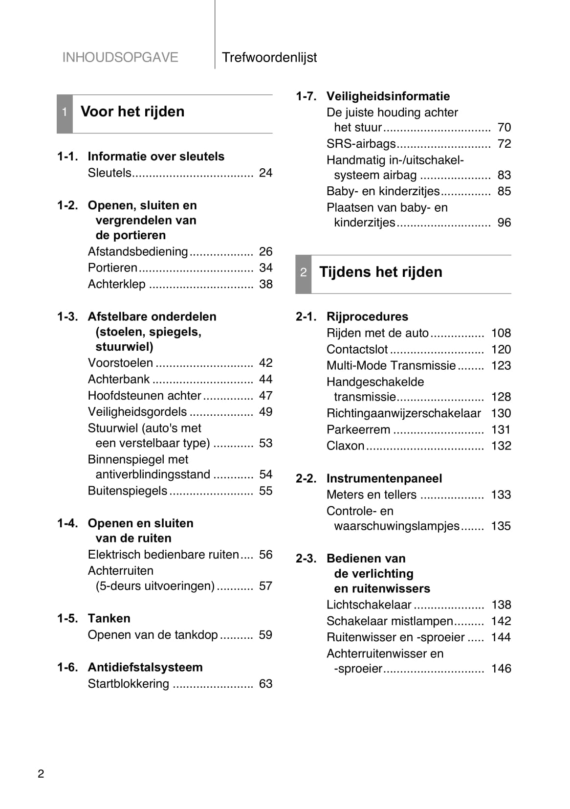 2012-2013 Toyota Aygo Owner's Manual | Dutch