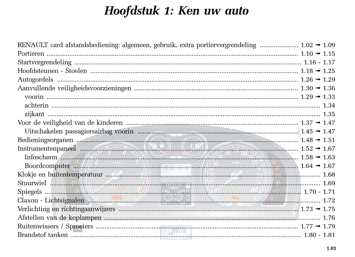 2005-2006 Renault Laguna Bedienungsanleitung | Niederländisch