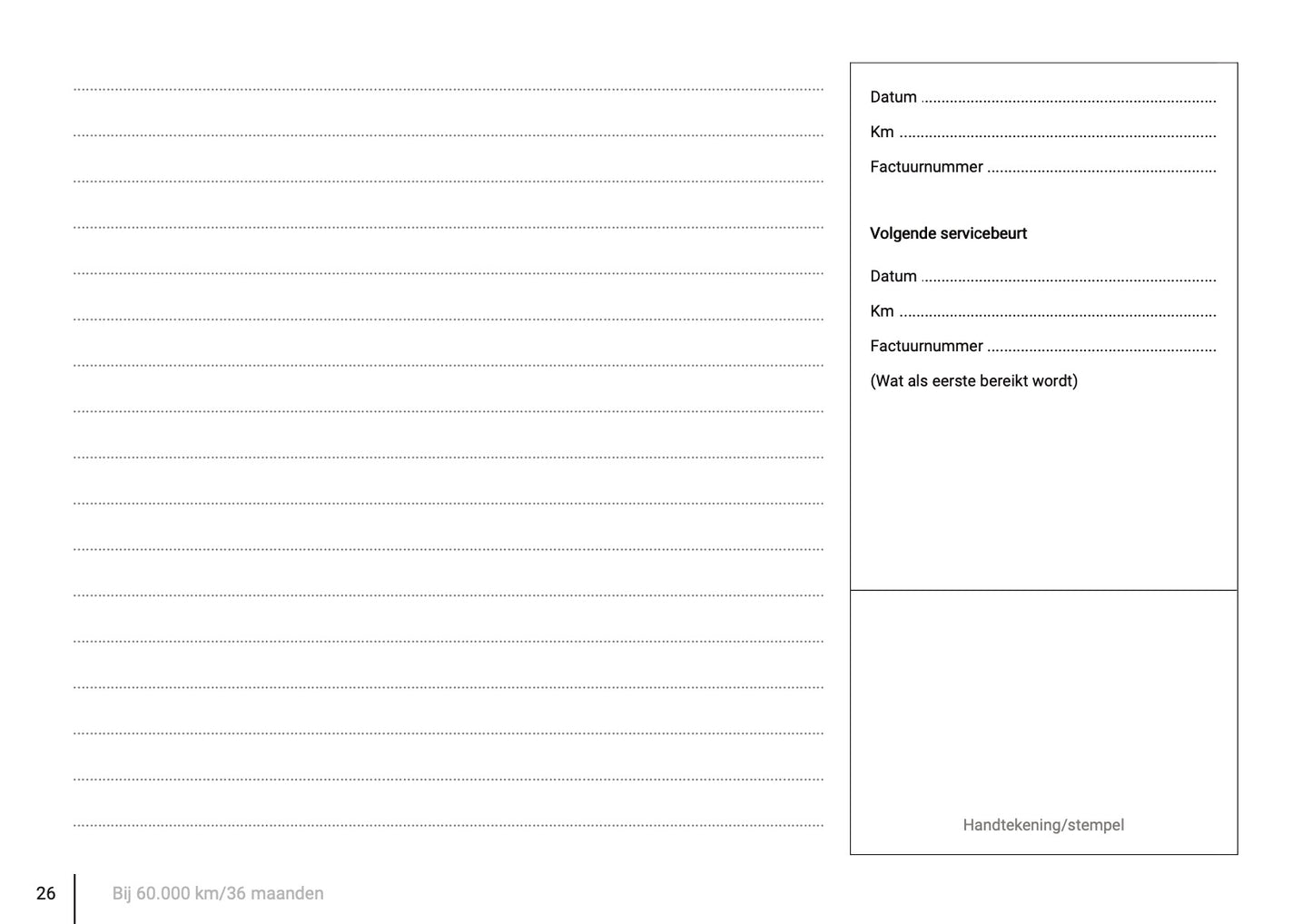 Onderhoudsboekje voor Skoda Octavia 2013 - 2020