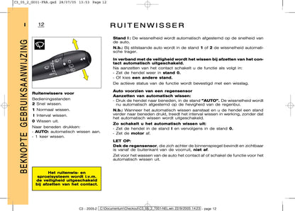 2005-2007 Citroën C3 Owner's Manual | Dutch