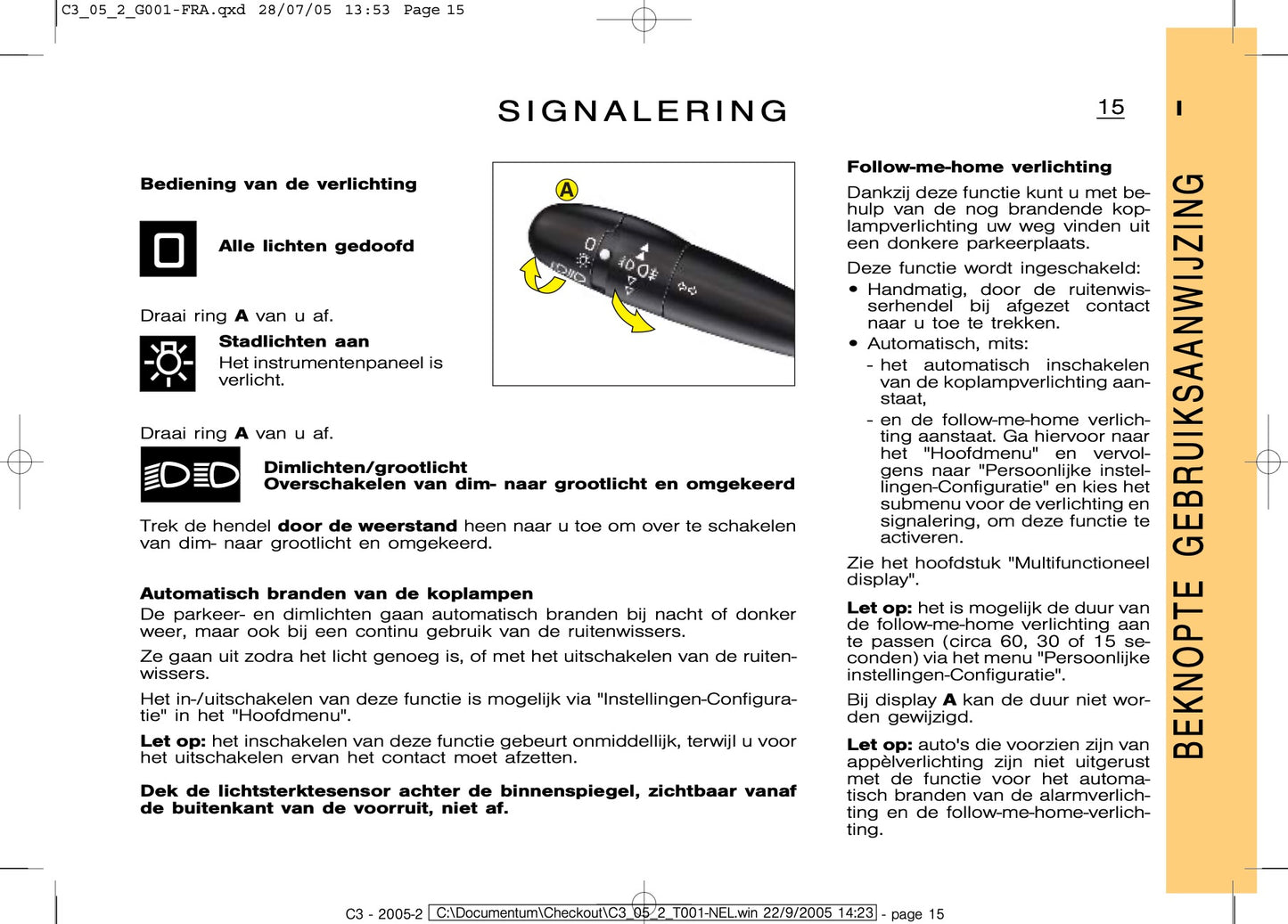 2005-2007 Citroën C3 Owner's Manual | Dutch