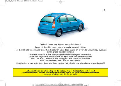 2005-2007 Citroën C3 Owner's Manual | Dutch