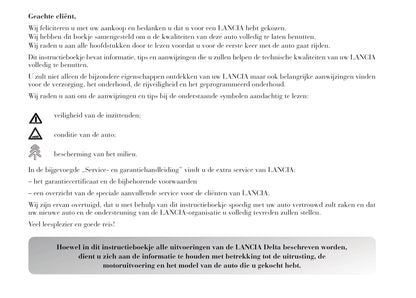 2008-2011 Lancia Delta Bedienungsanleitung | Niederländisch
