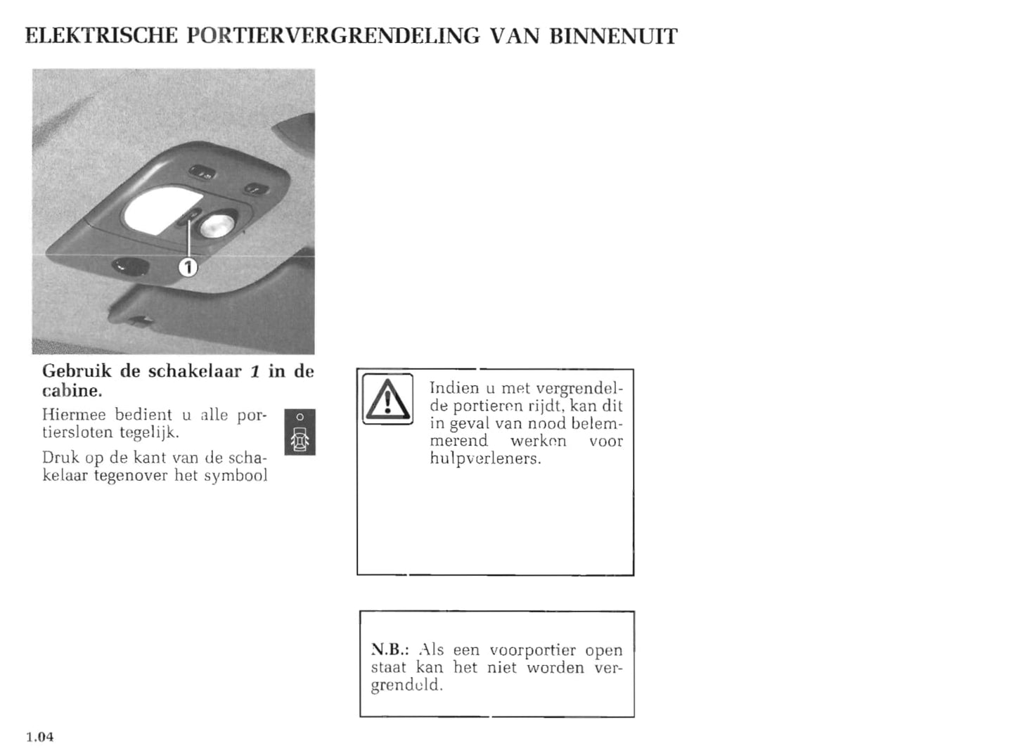 1999-2000 Renault Master Bedienungsanleitung | Niederländisch