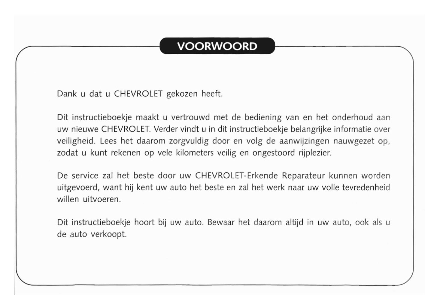 2005-2010 Chevrolet Matiz Manuel du propriétaire | Néerlandais