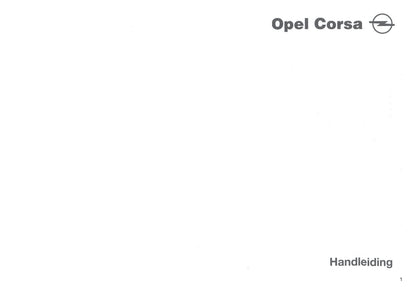 2000-2003 Opel Corsa Gebruikershandleiding | Nederlands