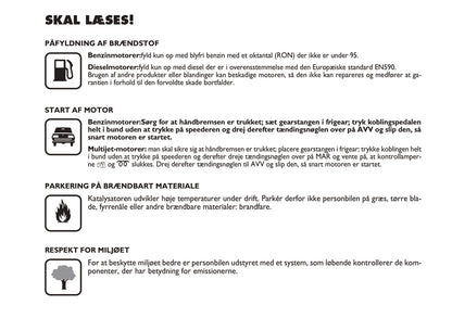 2010-2011 Fiat Idea Bedienungsanleitung | Dansk