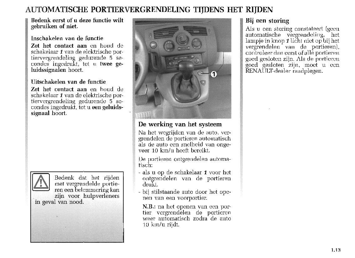 2003-2004 Renault Scénic Bedienungsanleitung | Niederländisch