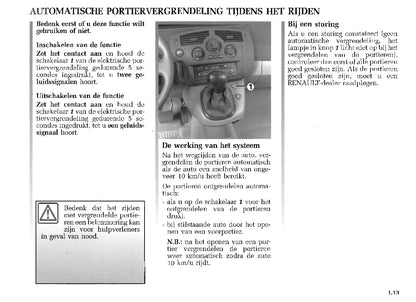 2003-2004 Renault Scénic Bedienungsanleitung | Niederländisch