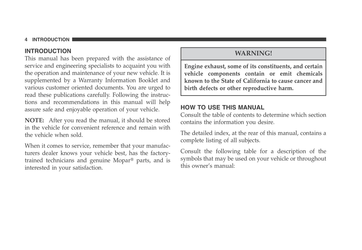 1998-2004 Chrysler 300M Owner's Manual | English