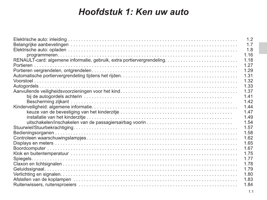 2015-2016 Renault Zoe Bedienungsanleitung | Niederländisch