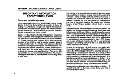 2005 Lexus GX 470 Owner's Manual | English
