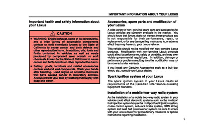 2005 Lexus GX 470 Owner's Manual | English