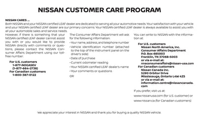 2019 Nissan Leaf Owner's Manual | English