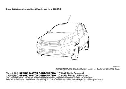 2016-2017 Suzuki Celerio Owner's Manual | German