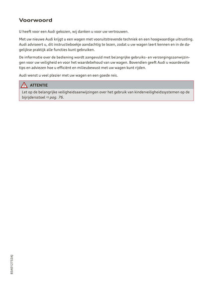 2018-2023 Audi Q3/Q3 Sportback/RS Q3/RS Q3 Sportback Owner's Manual | Dutch