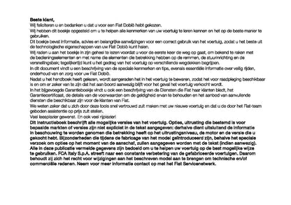 2022-2023 Fiat Doblo Bedienungsanleitung | Niederländisch
