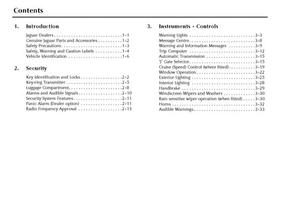 2000-2001 Jaguar XK Owner's Manual | English