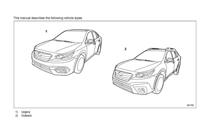 2020 Subaru Legacy/Outback Gebruikershandleiding | Engels