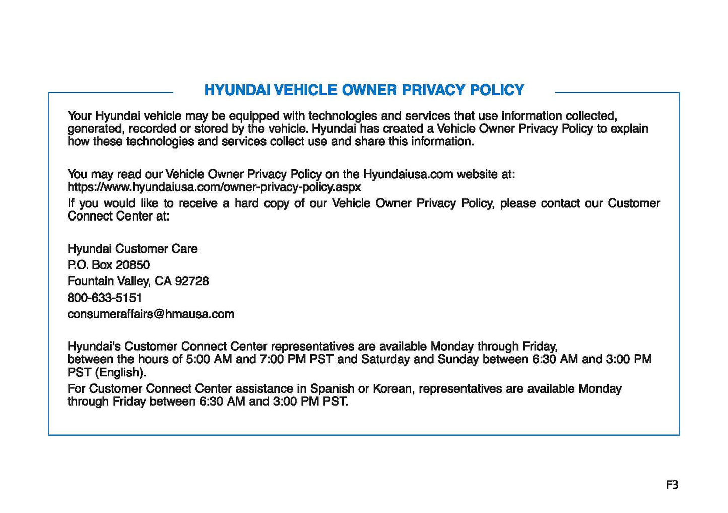 2019 Hyundai Nexo Bedienungsanleitung | Englisch