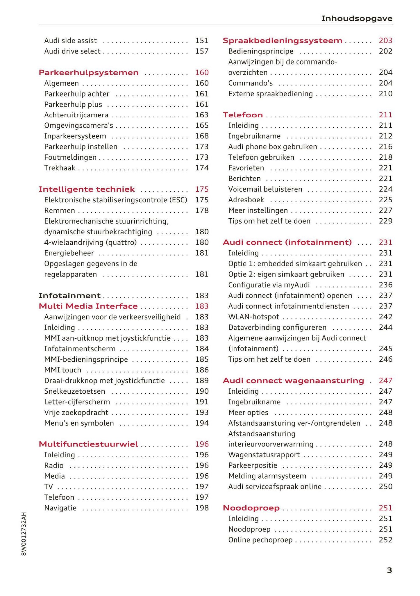 2018-2019 Audi A4 Gebruikershandleiding | Nederlands