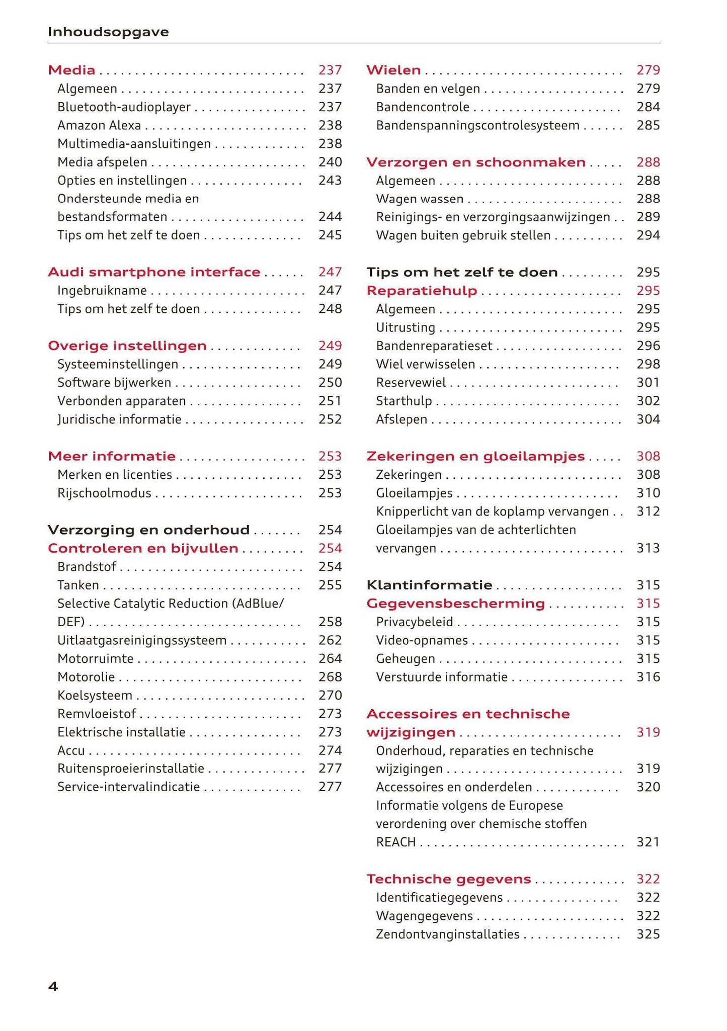 2018-2023 Audi Q3/Q3 Sportback/RS Q3/RS Q3 Sportback Owner's Manual | Dutch