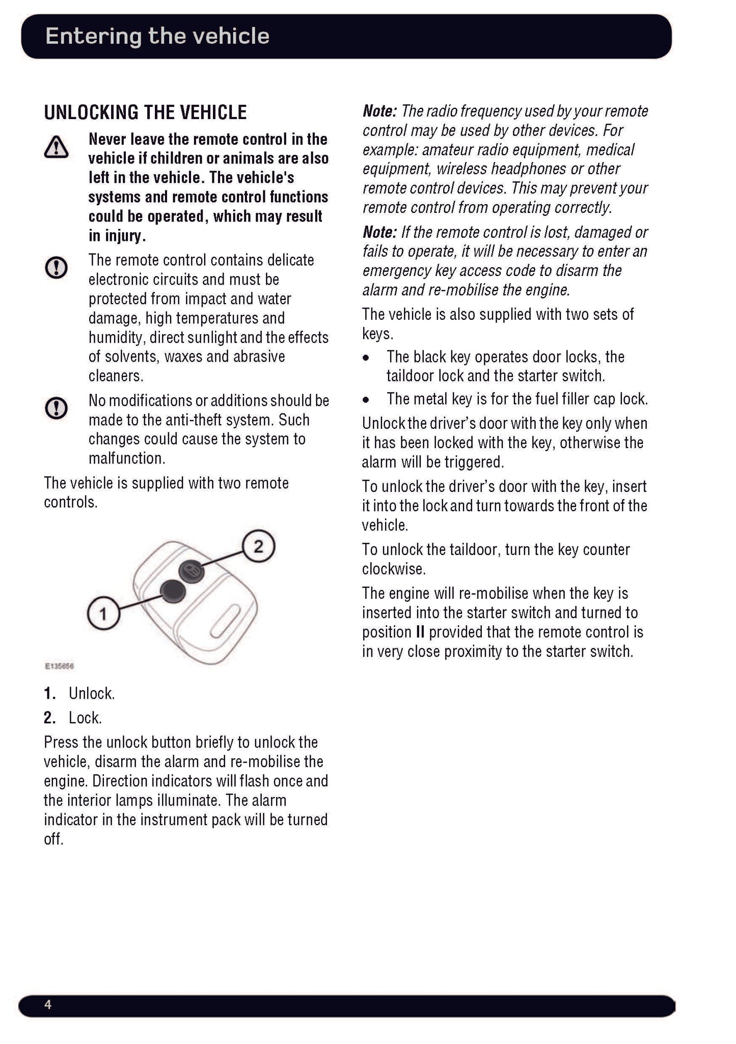 2012 Land Rover Defender Owner's Manual | English
