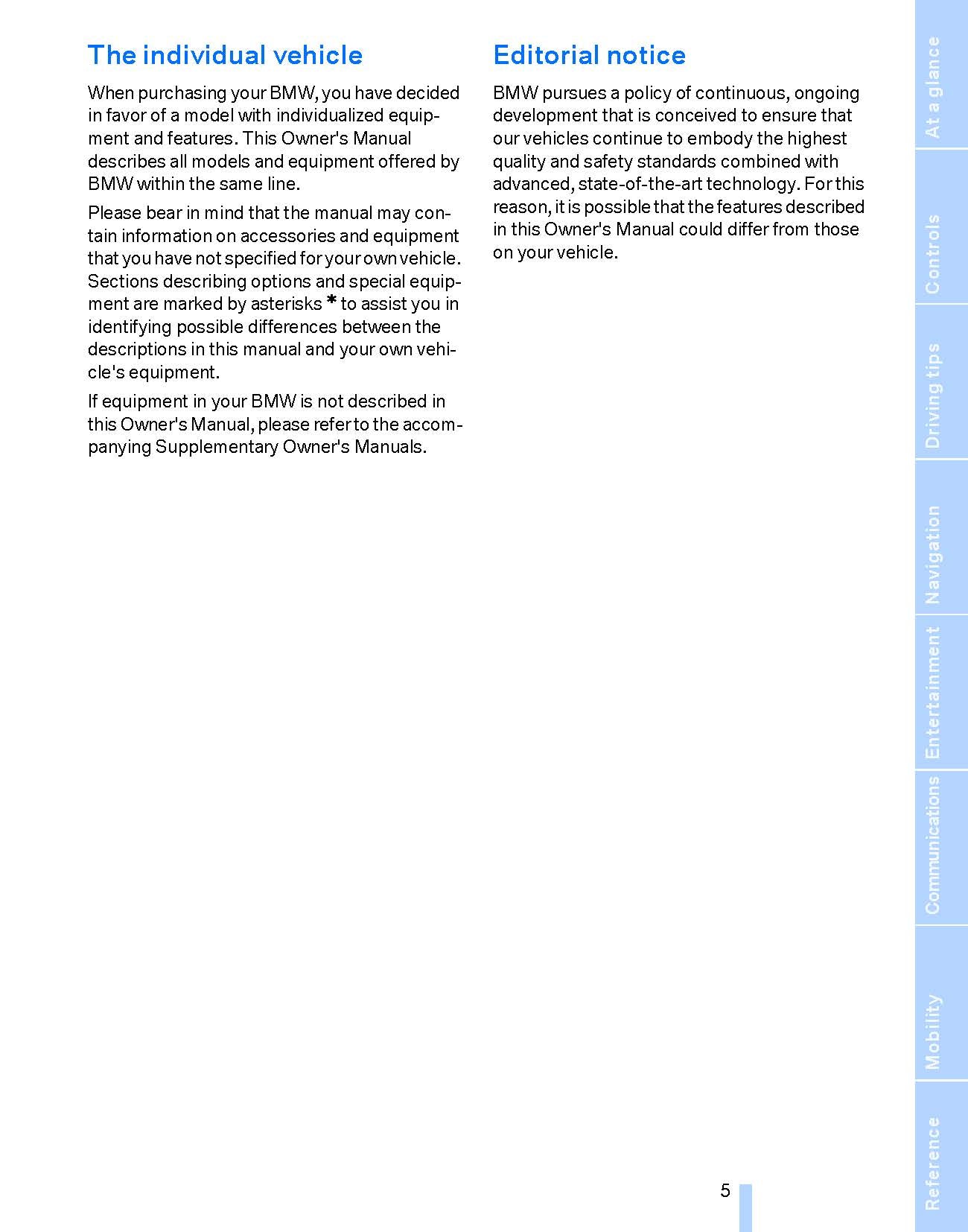 2009 BMW 6 Series Coupé/6 Series Cabriolet Owner's Manual | English