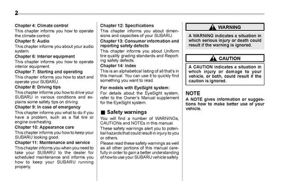 2019 Subaru Forester Owner's Manual | English