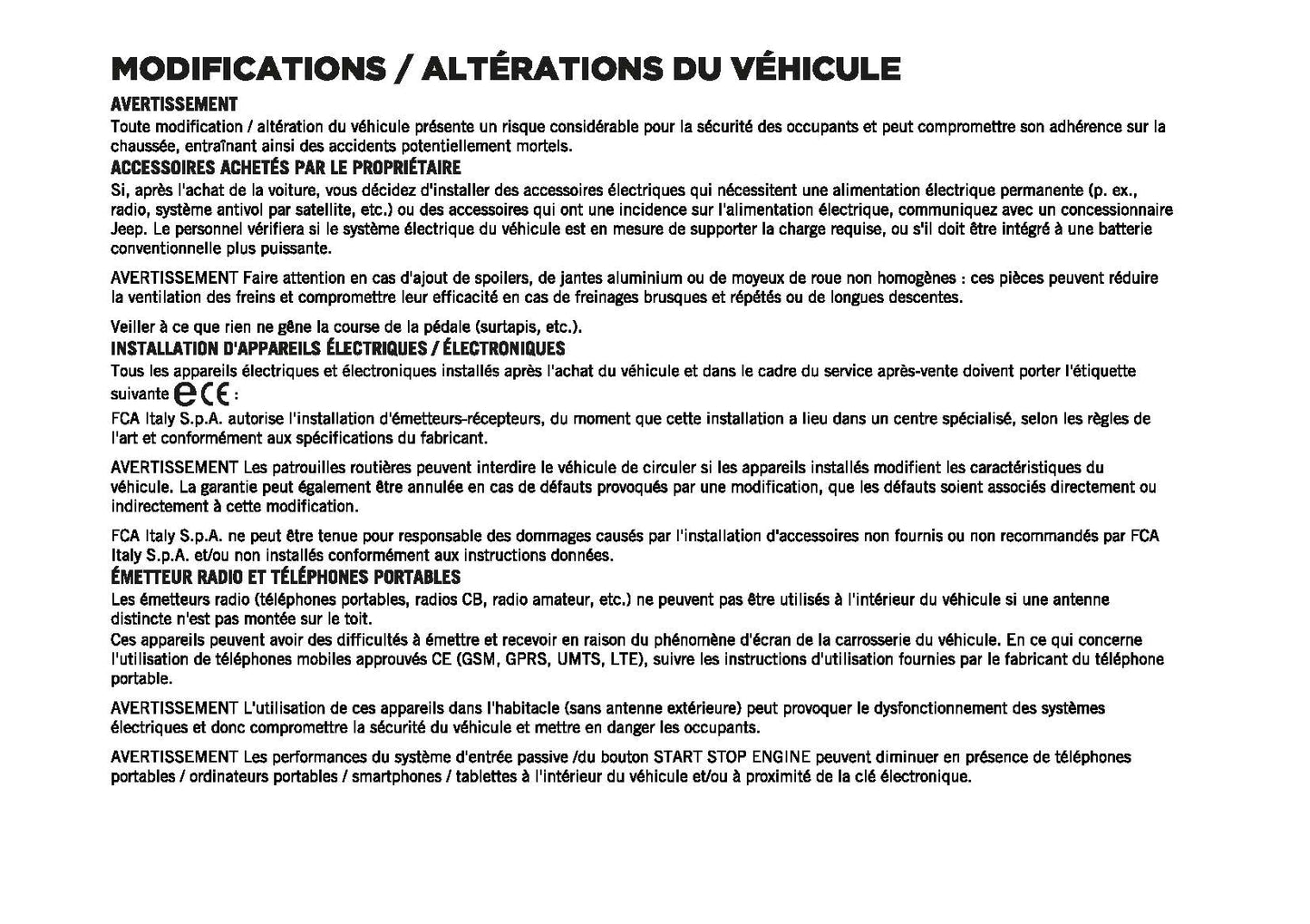 2023-2024 Jeep Avenger Owner's Manual | French