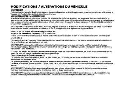 2023-2024 Jeep Avenger Owner's Manual | French