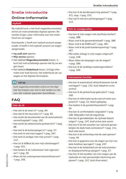 2018-2019 Audi A4/RS 4/S4 Owner's Manual | Dutch