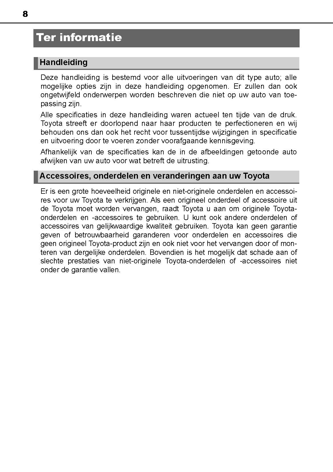 2019-2020 Toyota Yaris Hybrid Owner's Manual | Dutch