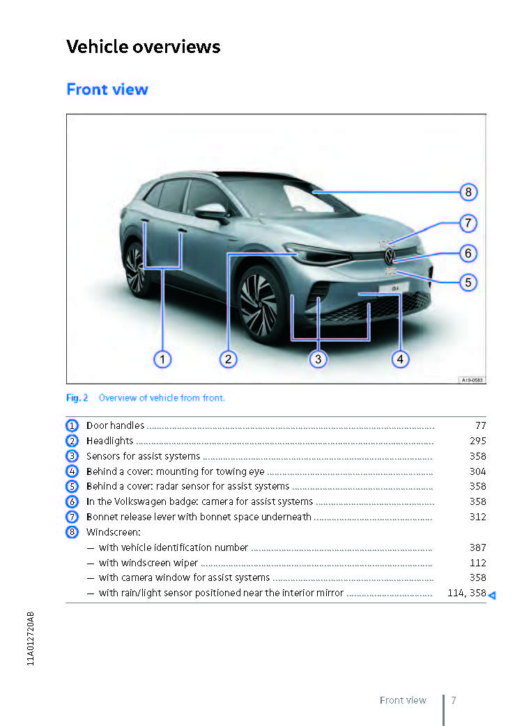 2020-2023 Volkswagen ID.4 Bedienungsanleitung | Englisch