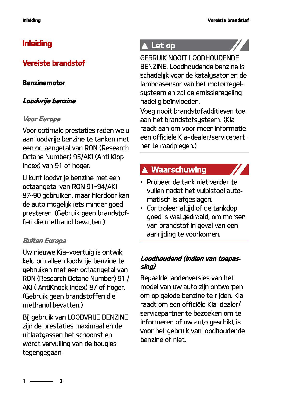 2020-2021 Kia Stinger Gebruikershandleiding | Nederlands