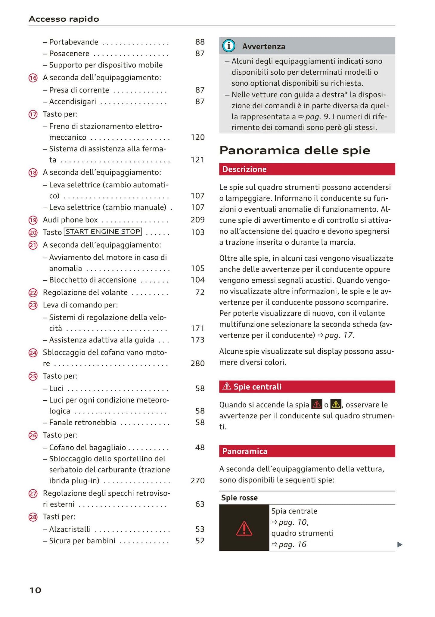 2018-2023 Audi Q3/Q3 Sportback/RS Q3/RS Q3 Sportback Owner's Manual | Italian