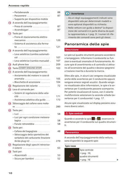 2018-2023 Audi Q3/Q3 Sportback/RS Q3/RS Q3 Sportback Owner's Manual | Italian