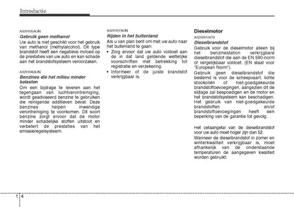 2009-2010 Hyundai ix55 Owner's Manual | Dutch