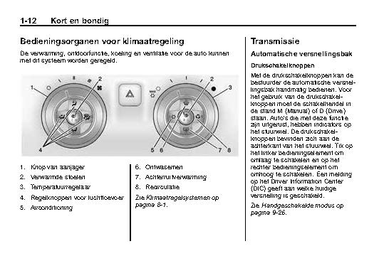 2014 Chevrolet Camaro Owner's Manual | Dutch