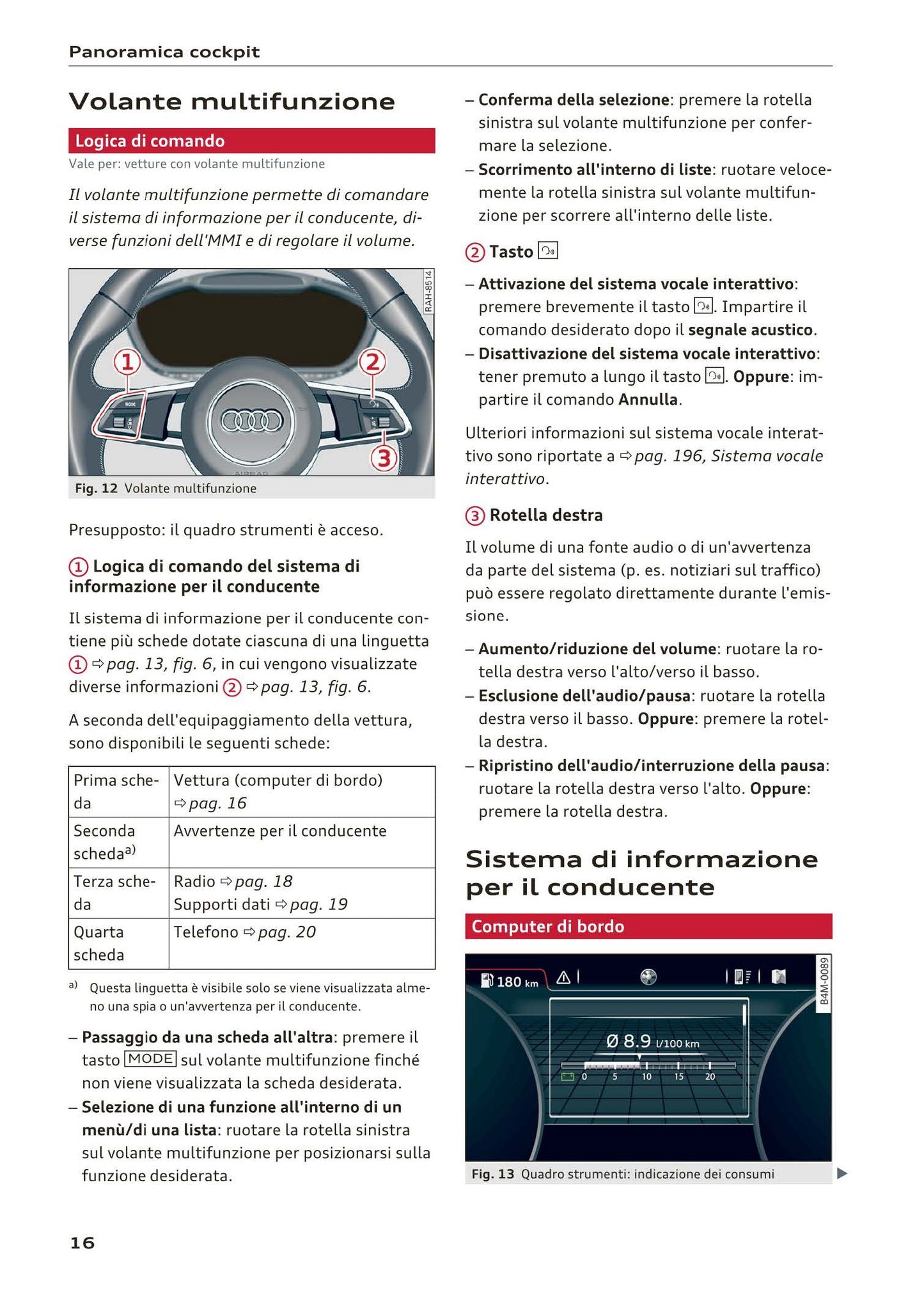 2015-2019 Audi A4 Manuel du propriétaire | Italien