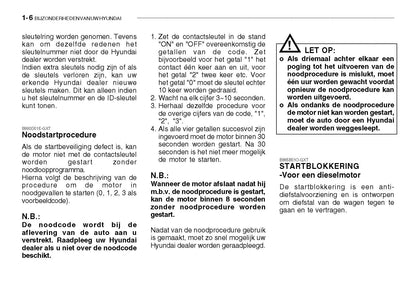 2005-2006 Hyundai Santa Fe Owner's Manual | Dutch