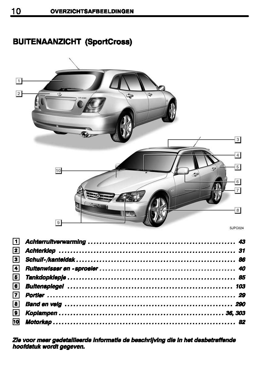 2004-2005 Lexus IS200/IS300 Bedienungsanleitung | Niederländisch