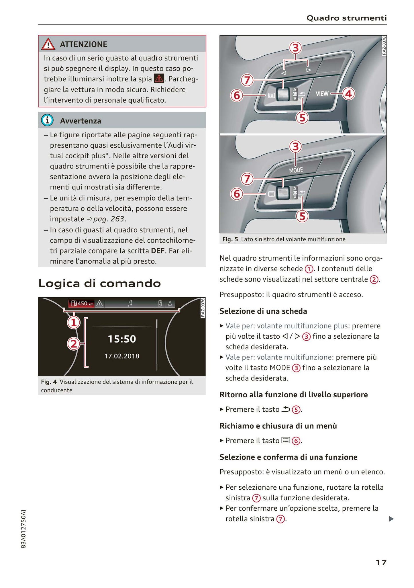 2018-2023 Audi Q3/Q3 Sportback/RS Q3/RS Q3 Sportback Owner's Manual | Italian