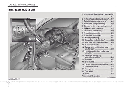 2009-2010 Hyundai ix55 Owner's Manual | Dutch