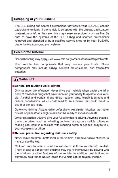 2020 Subaru BRZ Owner's Manual | English